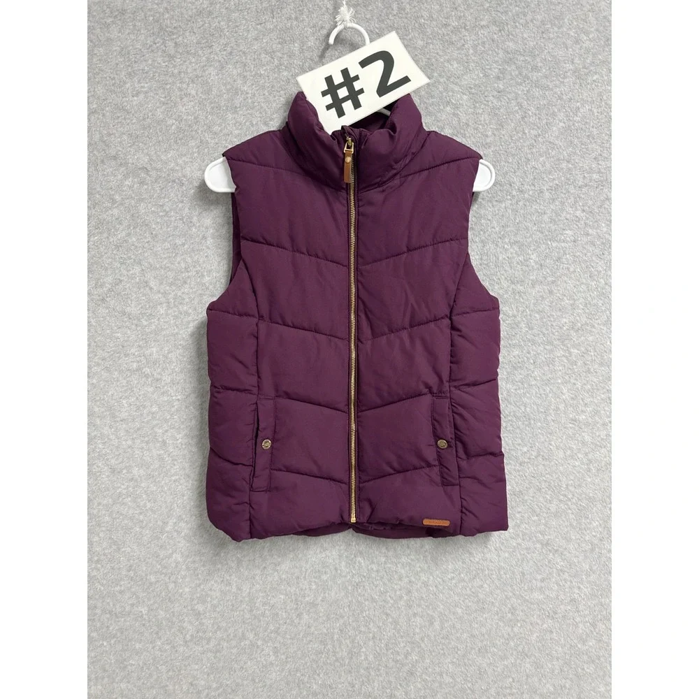 H&M Puffer Vest Boys‎ 12-14Y Purple Down Mock Neck Full Zip Streetwear Casual